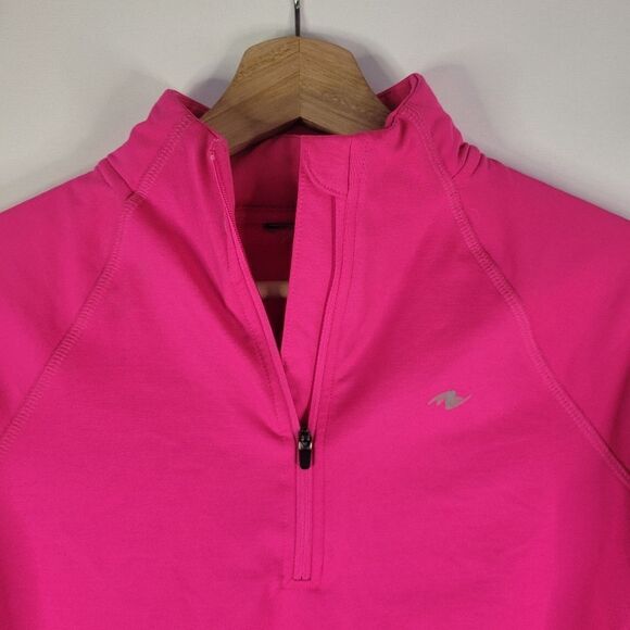 Athletic Long Sleeve Vibrant Pink Sweater - Picture 4 of 10